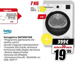 MediaWorld beko Asciugatrice BMTMW73EB offerta