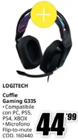 MediaWorld LOGITECH Cuffie Gaming G335 offerta