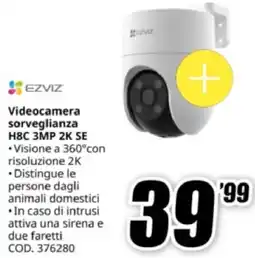 MediaWorld EZVIZ Videocamera sorveglianza H8C 3MP 2K SE offerta