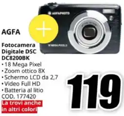MediaWorld AGFA Fotocamera Digitale DSC DC8200BK offerta