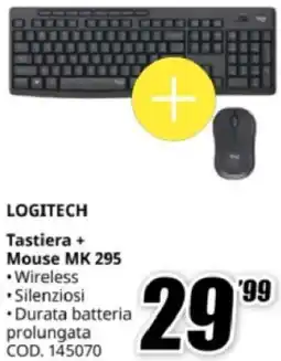 MediaWorld LOGITECH Tastiera + Mouse MK 295 offerta