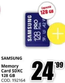 MediaWorld SAMSUNG Memory Card SDXC 128 GB offerta
