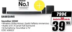 MediaWorld SAMSUNG Soundbar Q930F offerta