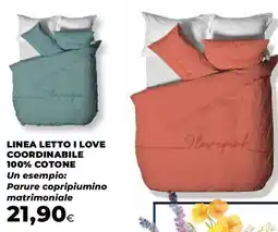 Extracoop Linea letto i love coordinabile 100% cotone offerta