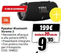 MediaWorld JBL Speaker Bluetooth Xtreme 3 offerta