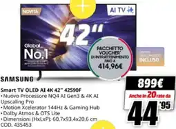 MediaWorld SAMSUNG Smart TV OLED AI 4K 42" 42S90F offerta