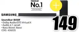 MediaWorld SAMSUNG Soundbar B450F offerta