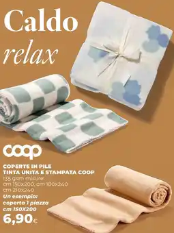 Extracoop Coperte in pile tinta unita e stampata COOP offerta