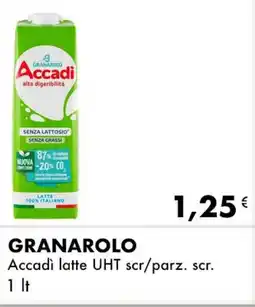Iper Tosano GRANAROLO Accadì latte UHT scr/parz. scr. offerta