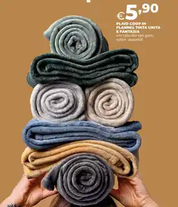 Extracoop Plaid coop in flannel tinta unita e fantasia offerta