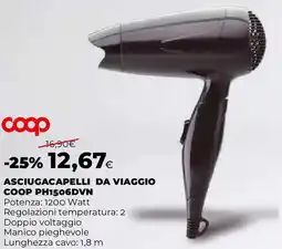 Extracoop ASCIUGACAPELLI DA VIAGGIO COOP PH1506DVN offerta