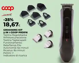 Extracoop GROOMING KIT 3 IN 1 COOP PR3016 offerta