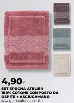 Extracoop Set spugna atelier 100% cotone composto da ospite + asciugamano offerta