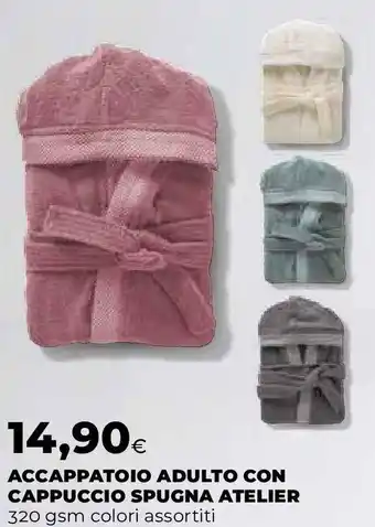 Extracoop Accappatoio adulto con cappuccio spugna atelier offerta
