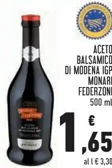 Conad City Monari federzoni - aceto balsamico di modena igp 500 g(ml) offerta