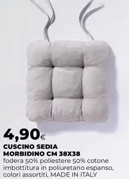 Extracoop Cuscino sedia morbidino cm 38x38 offerta