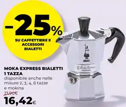 Extracoop Moka express bialetti 1 tazza offerta