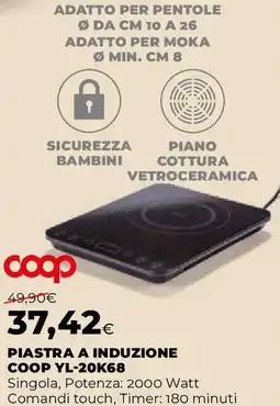 Extracoop PIASTRA A INDUZIONE COOP YL-20K68 offerta