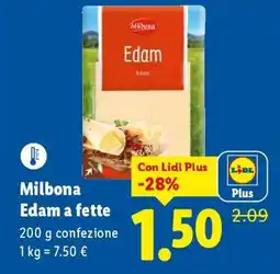 Lidl Milbona Edam a fette offerta