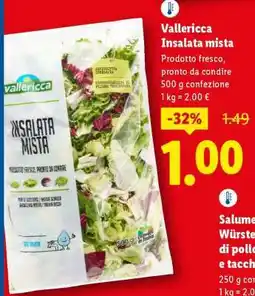 Lidl Vallericca Insalata mista offerta