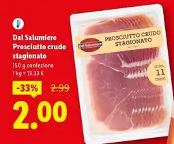 Lidl Dal Salumiere Prosciutto crudo stagionato offerta