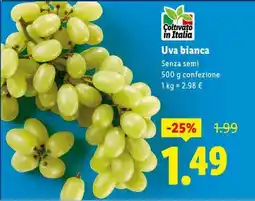 Lidl Uva Bianca offerta