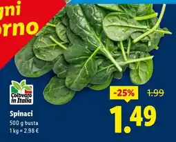 Lidl Spinaci offerta