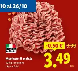 Lidl Macinato di maiale offerta