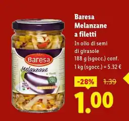 Lidl Baresa Melanzane a filetti offerta