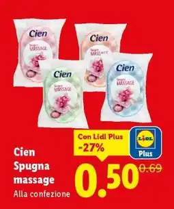 Lidl Cien Spugna Massage offerta