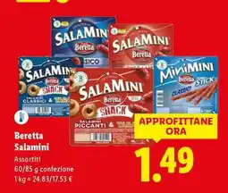 Lidl BERETTA Salamini offerta