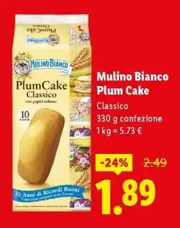 Lidl Mulino Bianco Plum Cake offerta