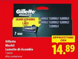 Lidl Gillette Mach3 Lamette di ricambio offerta