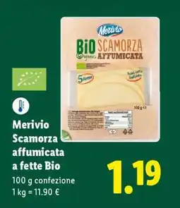 Lidl Merivio Scamorza affumicata a fette bio offerta