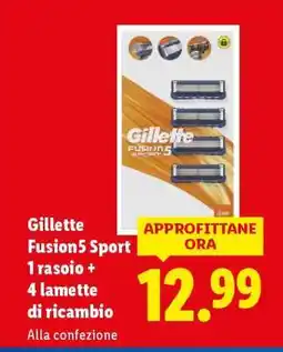 Lidl Gillette Fusion5 Sport offerta