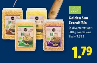 Lidl Golden Sun Cereali bio offerta