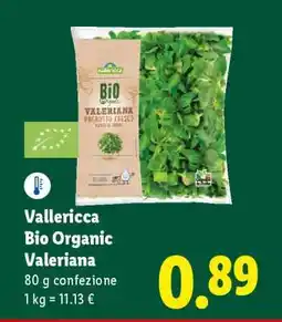 Lidl Vallericca Bio Organic Valeriana offerta
