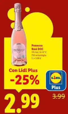 Lidl PROSECCO ROSÈ DOC offerta