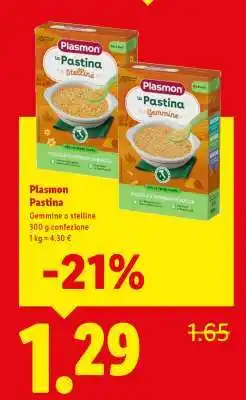 Lidl Plasmon Pastina offerta