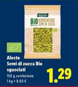 Lidl Alesto Semi di zucca bio sgusciati offerta