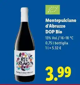 Lidl Montepulciano d'Abruzzo DOP Bio offerta