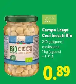 Lidl Campo Largo Ceci lessati Bio offerta