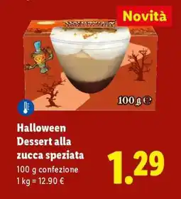 Lidl Halloween Dessert alla zucca speziata offerta