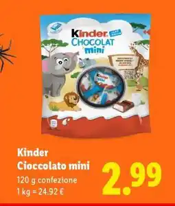 Lidl Kinder Cioccolato mini offerta
