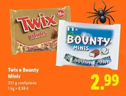 Lidl Twix o Bounty Minis offerta
