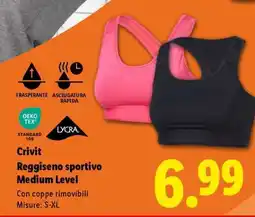 Lidl CRIVIT Reggiseno sportivo 'Medium Level' offerta