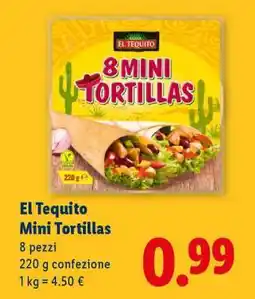 Lidl El Tequito Mini Tortillas offerta
