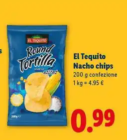 Lidl El Tequito Nacho chips offerta
