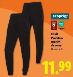 Lidl CRIVIT Pantaloni sportivi da uomo offerta