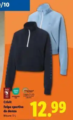 Lidl CRIVIT Felpa sportiva da donna offerta